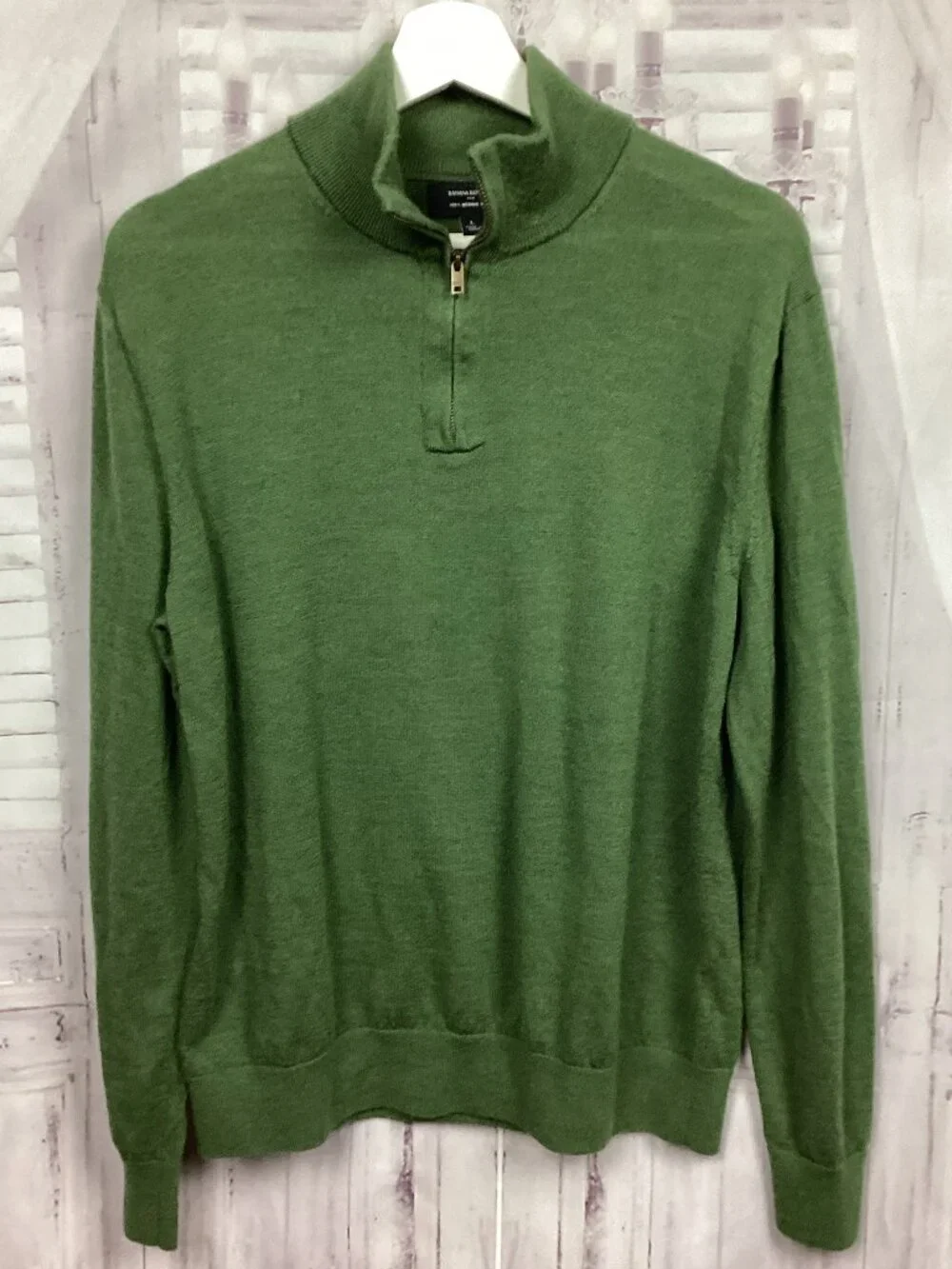 Banana Republic Merino Wool Green Sweater L